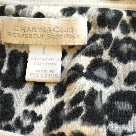 Charter Club Top Animal Print Size Large - Picture 2 of 3